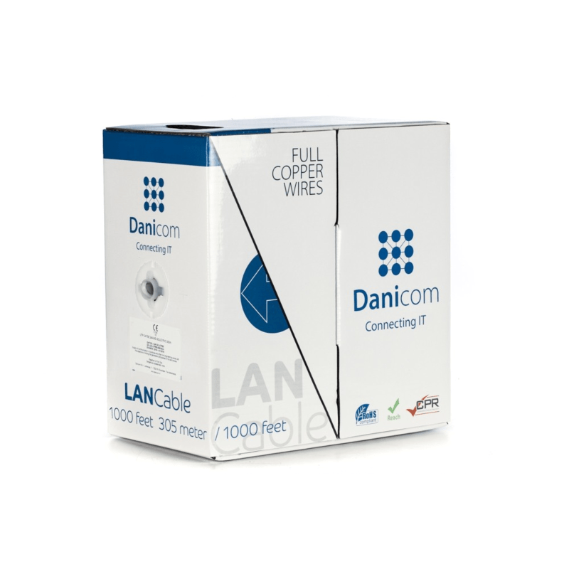 Cable DANICOM CAT5E UTP 305m en rollo rígido - LSZH (Dca)