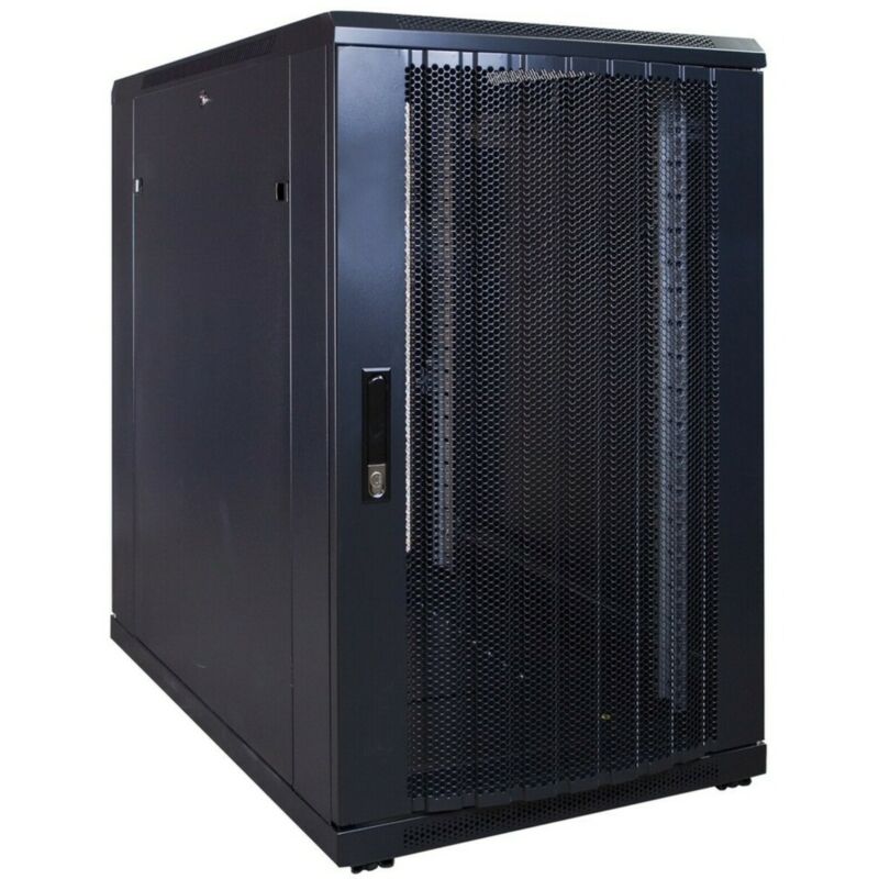 Armario para servidores de 18U con puerta perforada de 600x1000x1000 mm (ancho x profundidad x alto)