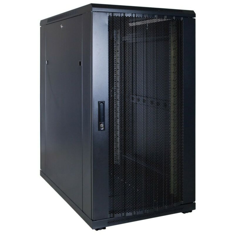 Armario para servidores de 22U con puerta perforada de 600x1000x1200 mm (ancho x profundidad x alto)