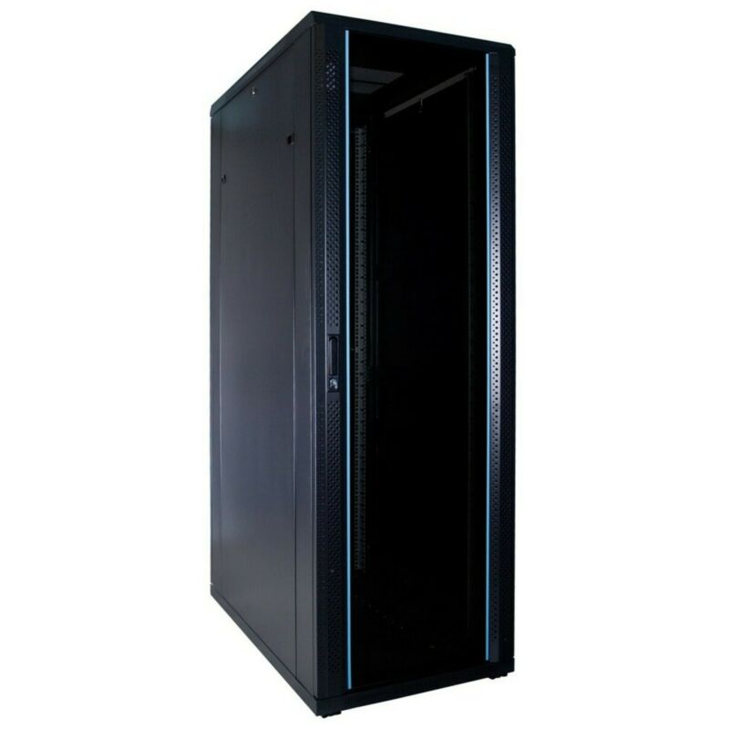 Armario para servidores de 37U con puerta de cristal de 600x1000x1800 mm (ancho x profundidad x alto)