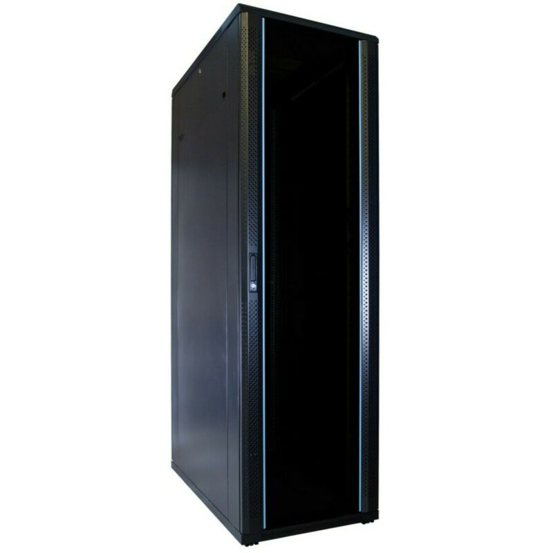 Armario para servidores de 42U con puerta de cristal, 600x1000x2000 mm (ancho x profundidad x alto)