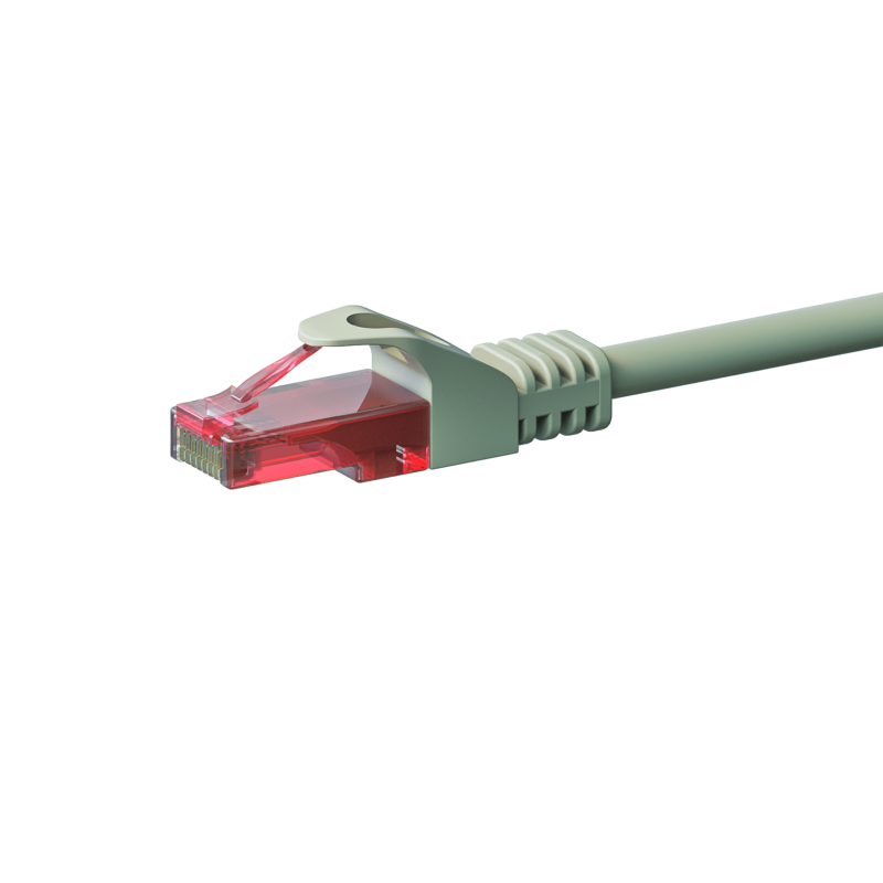 Cable de conexión UTP CAT6 de 5 m, color gris - 100 % cobre