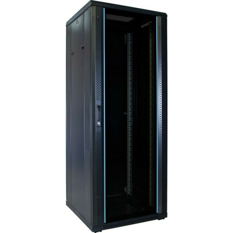 Armario para servidores de 32U con puerta de cristal de 600x600x1600 mm (ancho x profundidad x alto)