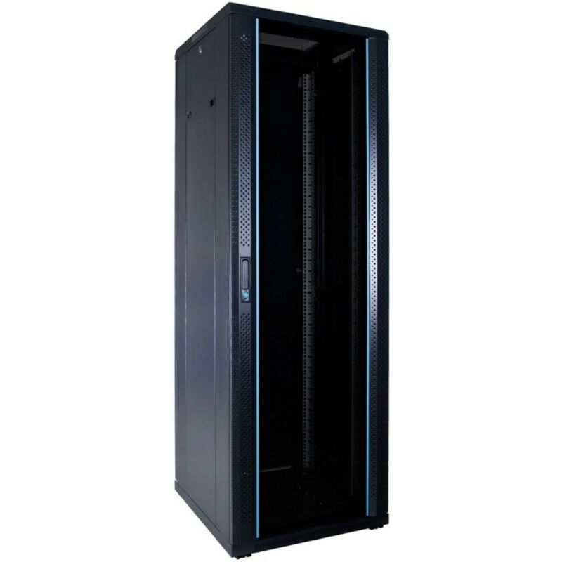 Armario para servidores de 37U con puerta de cristal de 600x600x1800 mm (ancho x profundidad x alto)
