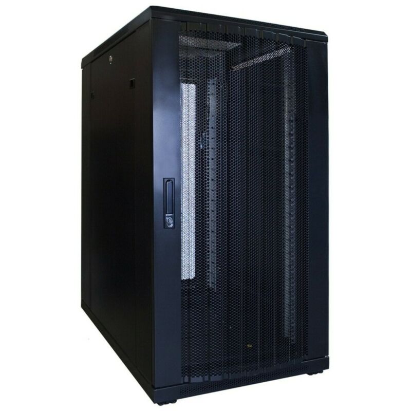 Armario para servidores de 22U con puerta perforada de 600x800x1200 mm (ancho x profundidad x alto)