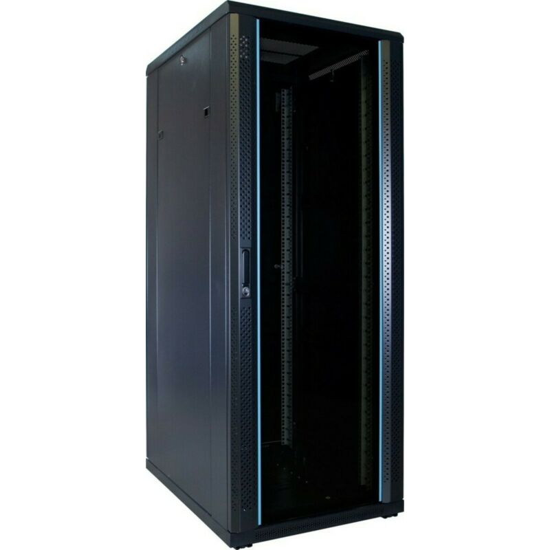 Armario para servidores de 32U con puerta de cristal de 600x800x1600 mm (ancho x profundidad x alto)