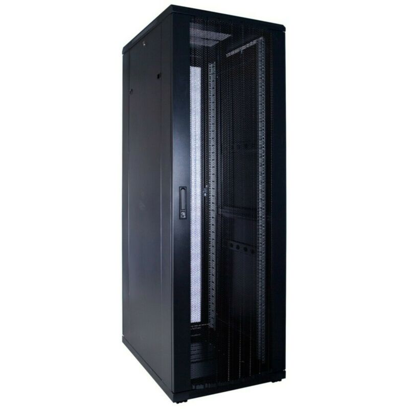 Armario para servidores de 37U con puerta perforada de 600x800x1800 mm (ancho x profundidad x alto)