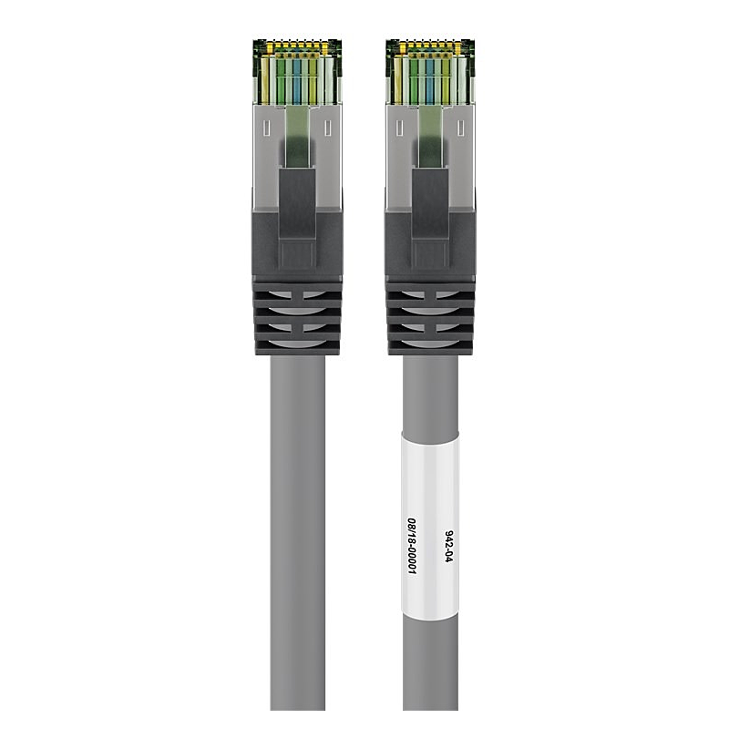 Cable de conexión Cat8 S/FTP (PIMF) de 0,25 m, color gris