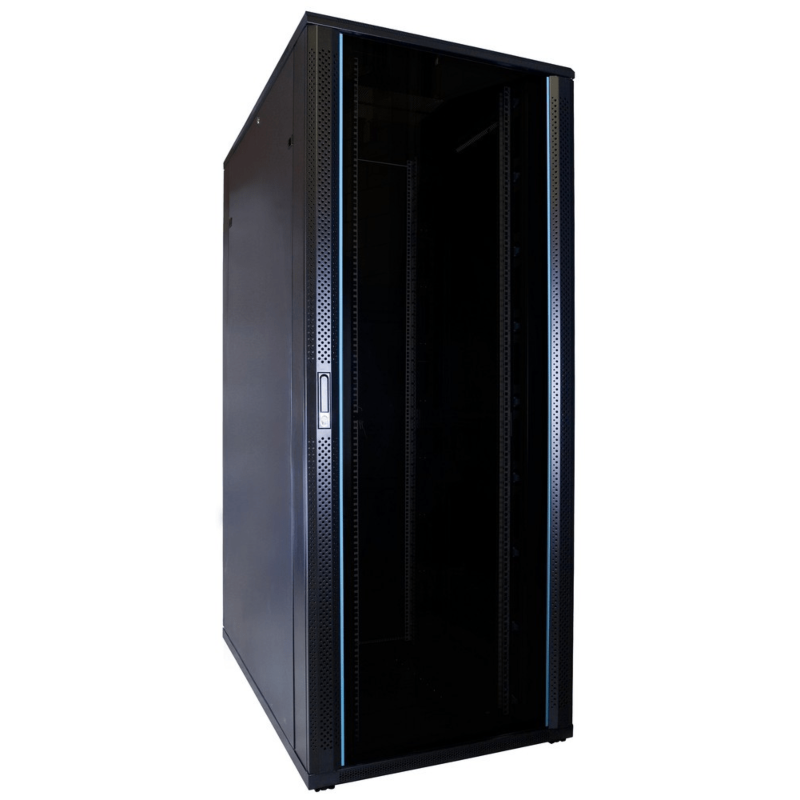 Armario para servidores de 42U con puerta de cristal de 800x1200x2000 mm (ancho x profundidad x alto)