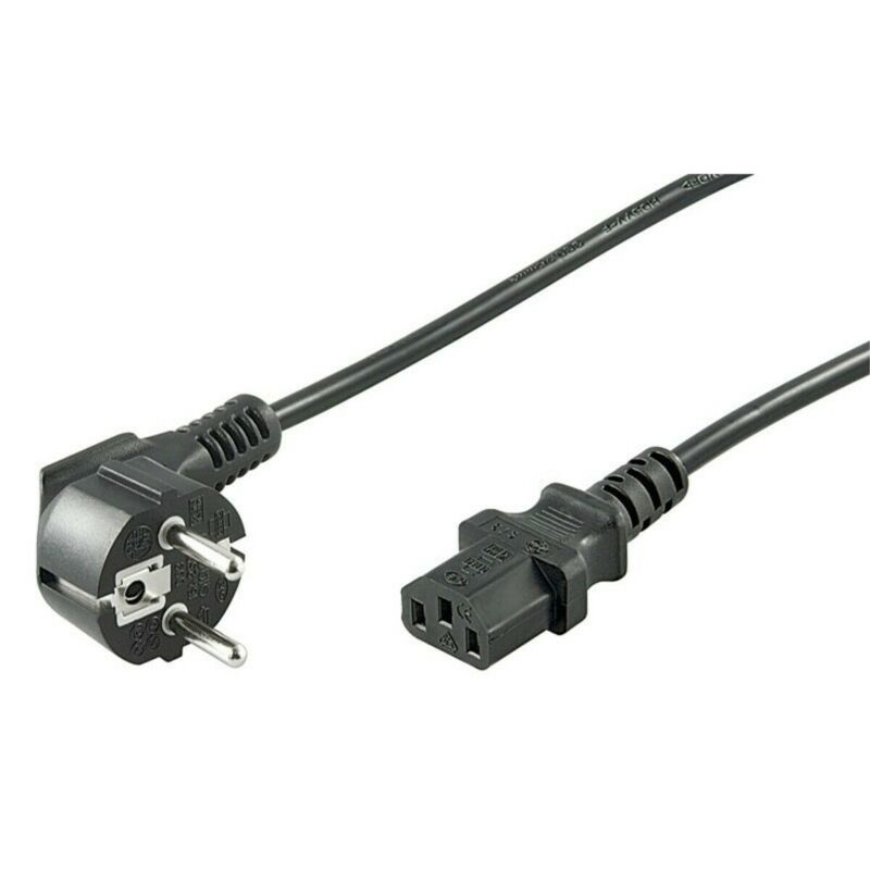Cable de alimentación Schuko en ángulo a C13 de 1,50 m, negro