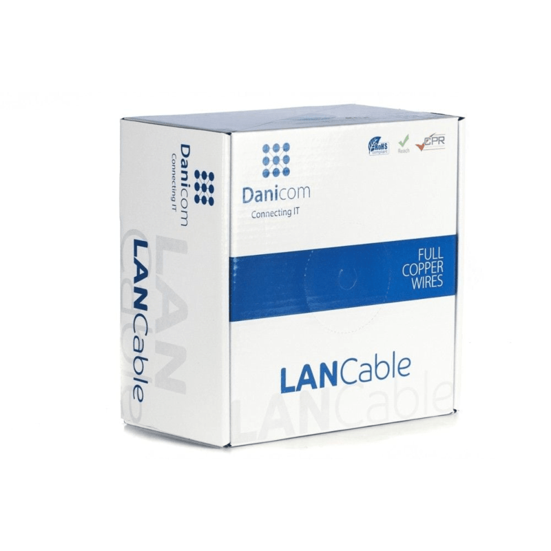 Cable CAT8 S/FTP de 50 m en carrete rígido - LSZH (Dca)