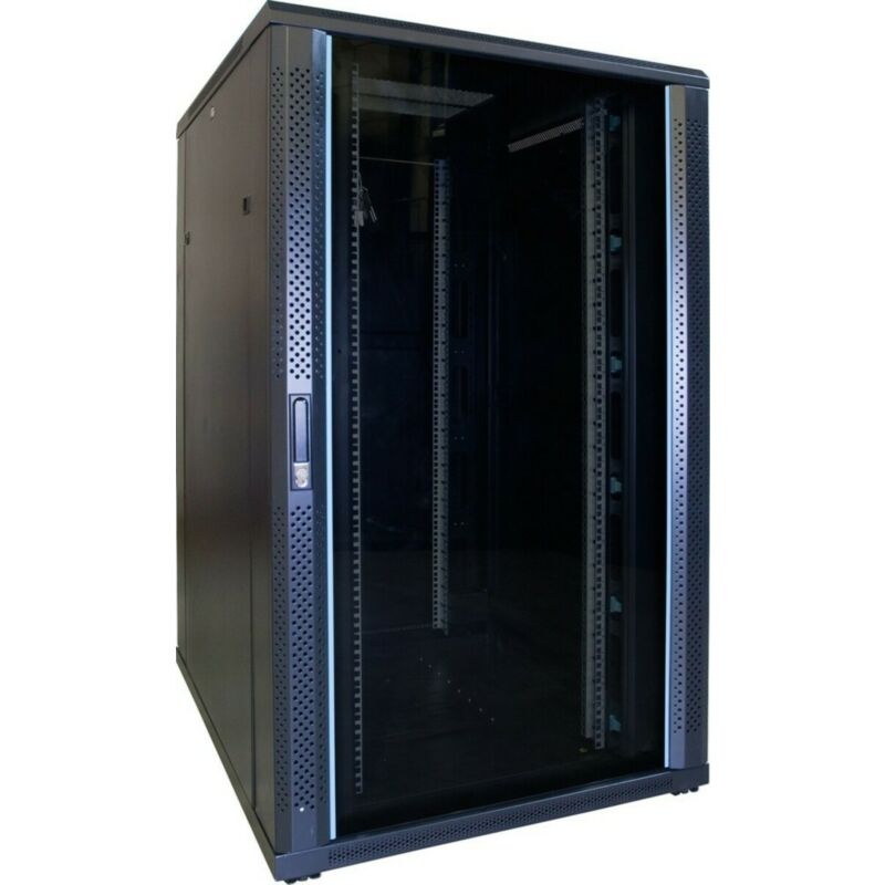 Armario para servidores de 27U con puerta de cristal de 800x1000x1400 mm (ancho x profundidad x alto)