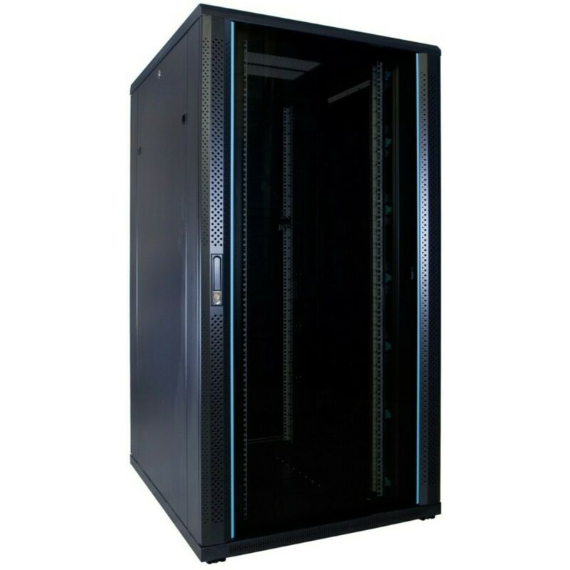 Armario para servidores de 32U con puerta de cristal de 800x1000x1600 mm (ancho x profundidad x alto)