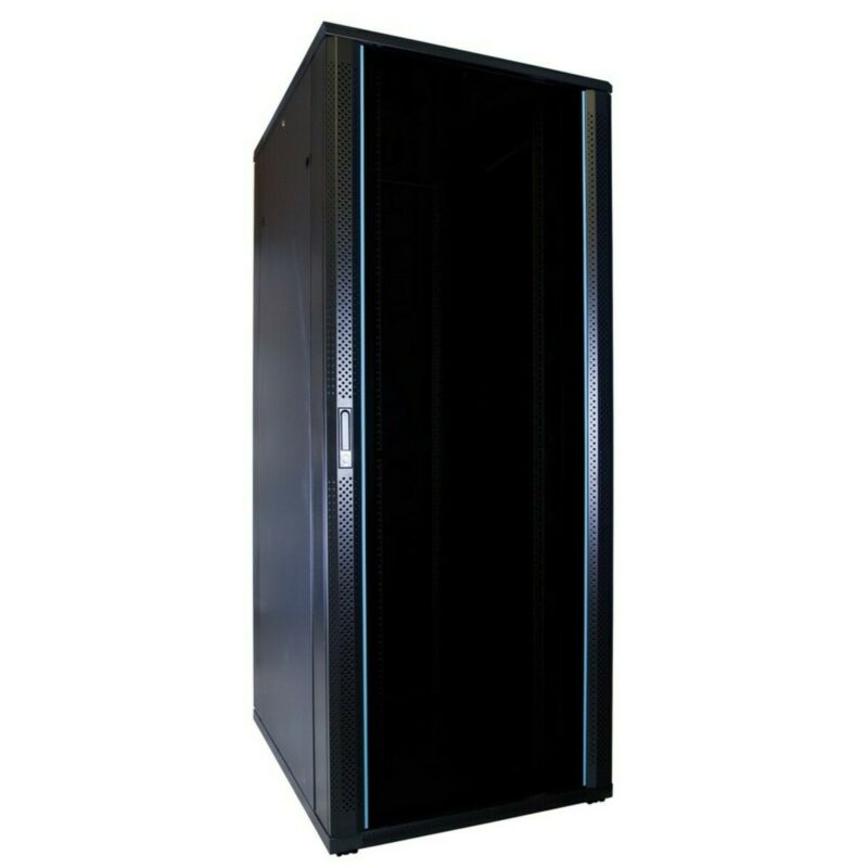 Armario para servidores de 42U con puerta de cristal de 800x1000x2000 mm (ancho x profundidad x alto)