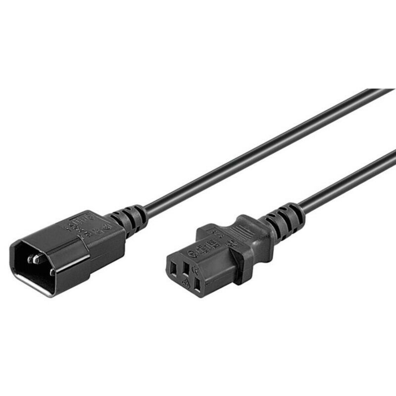 Cable de alimentación C13 a C14 de 0,50 m, color negro
