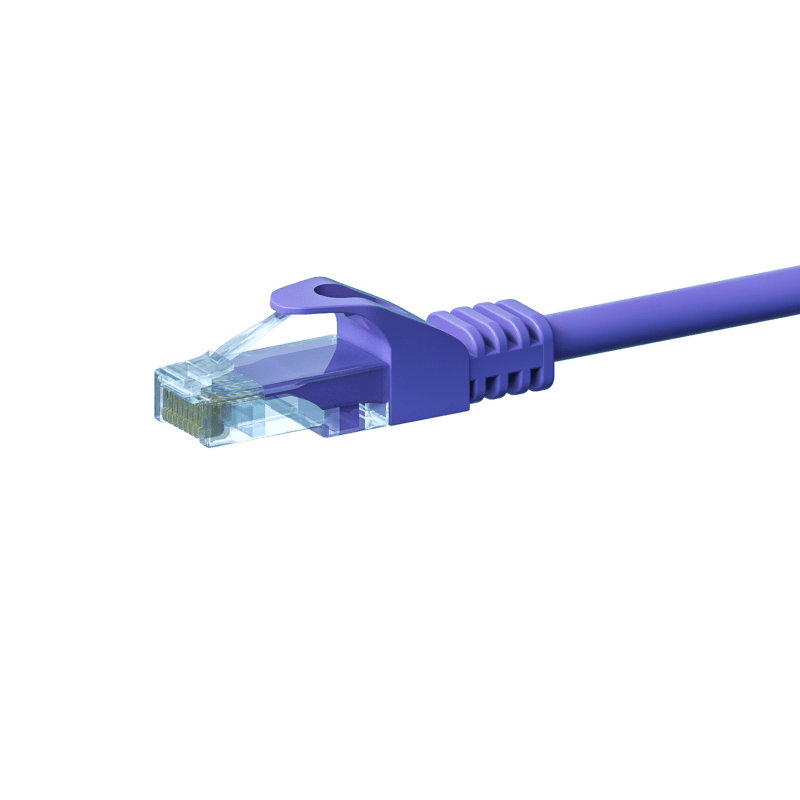 Cable de conexión UTP CAT5e de 2 m, color morado - 100 % cobre