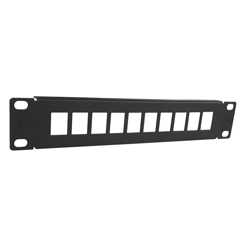 Panel de conexiones UTP de 10 pulgadas para conectores Keystone - 10 puertos