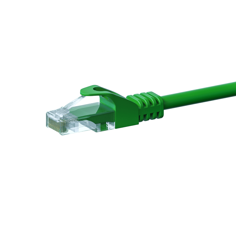 Cable de conexión UTP CAT5e de 1 m, color verde - 100 % cobre