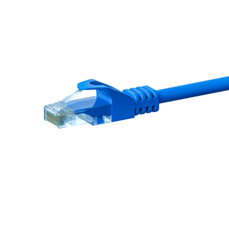 Cable de conexión UTP CAT5e de 50 m, azul - 100 % cobre