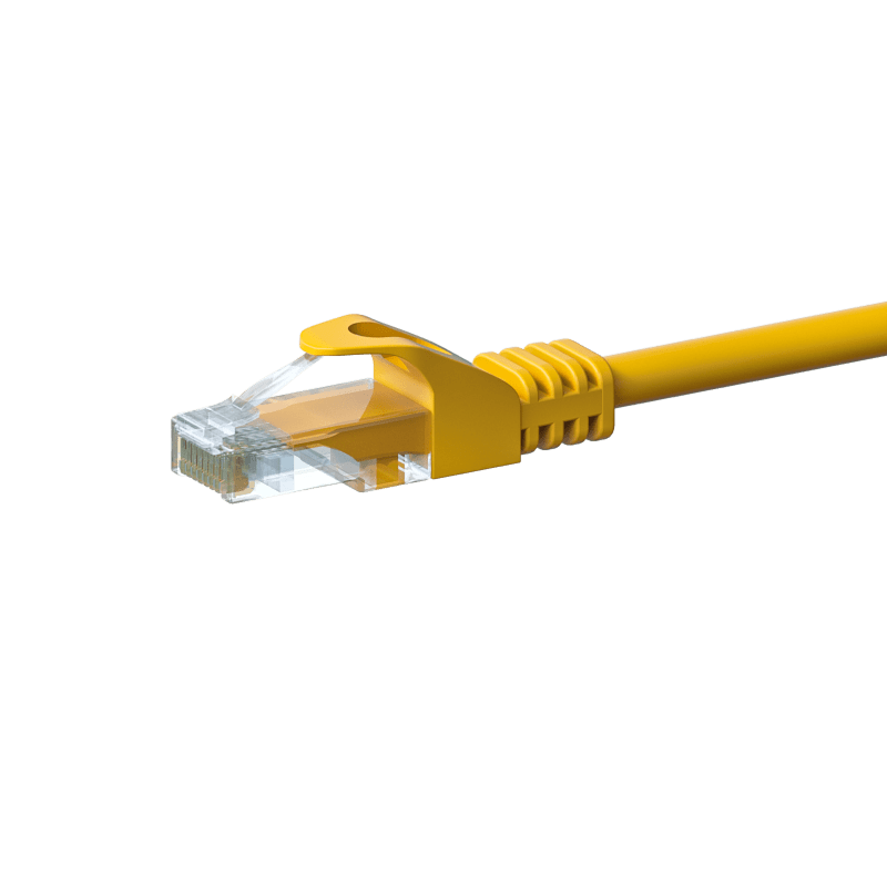 Cable de conexión UTP CAT5e de 10 m, color amarillo - 100 % cobre