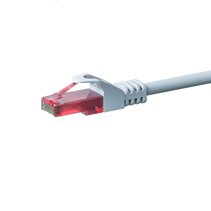 Cable de conexión UTP CAT6 de 30 m, color blanco - 100 % cobre