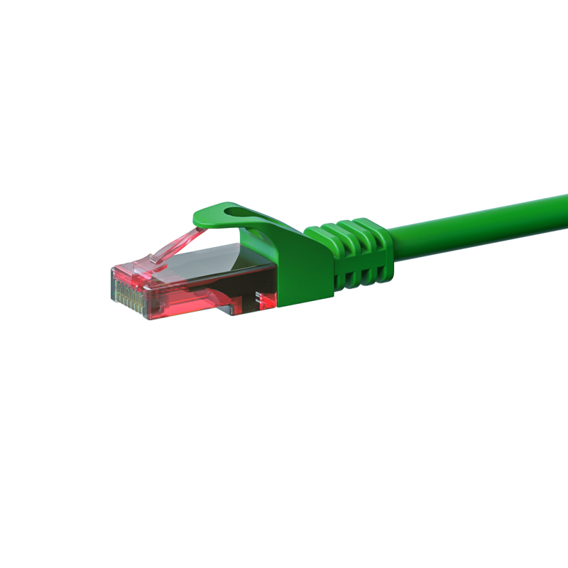 Cable de conexión UTP CAT6 de 0,50 m, color verde - 100 % cobre