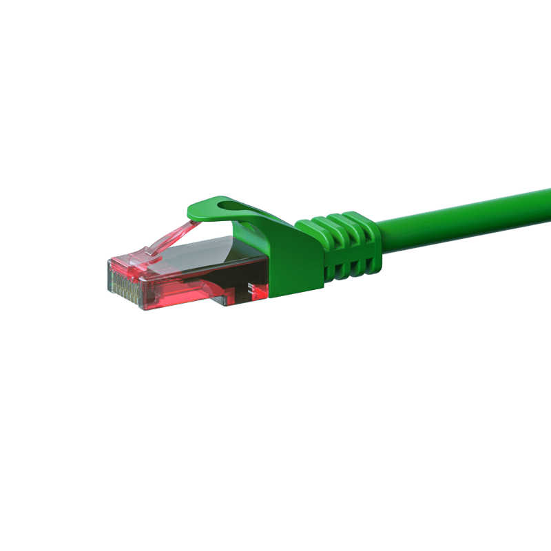 Cable de conexión UTP CAT6 de 15 m, color verde - 100 % cobre