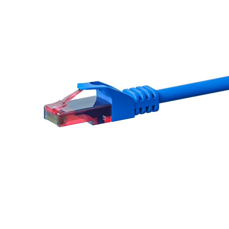 Cable de conexión UTP CAT6 de 0,15 m, azul - 100 % cobre