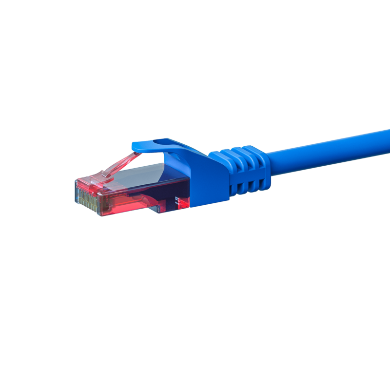 Cable de conexión UTP CAT6 de 1 m, azul - 100 % cobre
