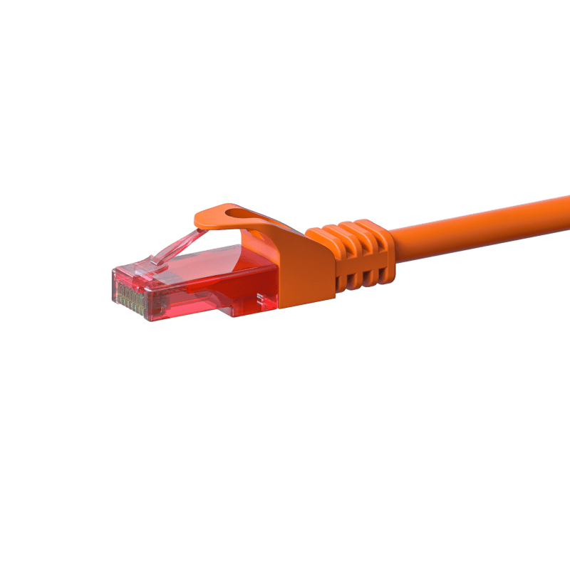 Cable de conexión UTP CAT6 de 0,25 m, color naranja - 100 % cobre
