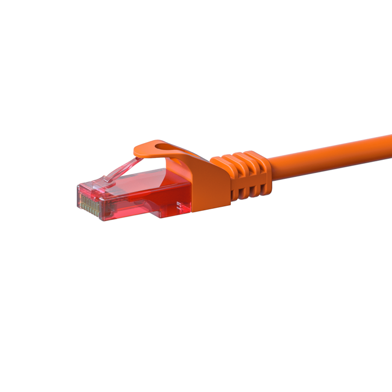 Cable de conexión UTP CAT6 de 7,5 m, color naranja - 100 % cobre
