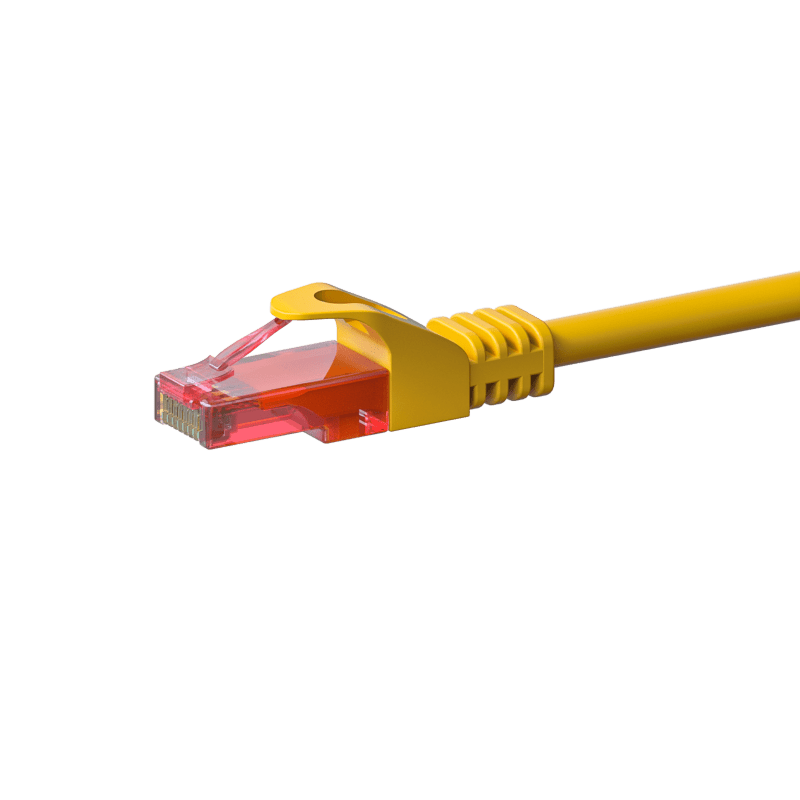 Cable de conexión UTP CAT6 de 0,15 m, color amarillo - 100 % cobre