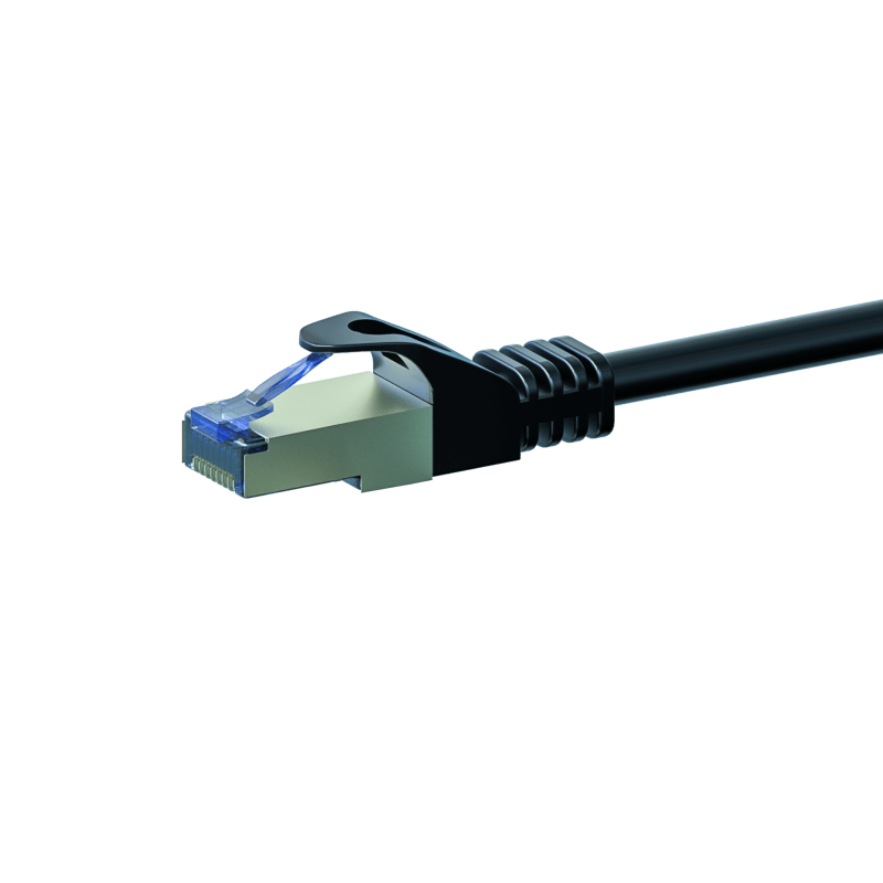 Cable de conexión CAT6a S/FTP (PIMF) de 1 m, color negro