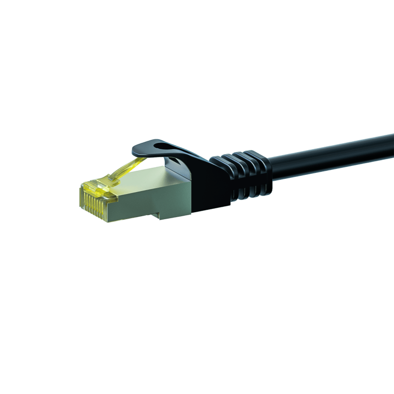 Cable de conexión Cat7 S/FTP (PIMF) de 1 m, color negro
