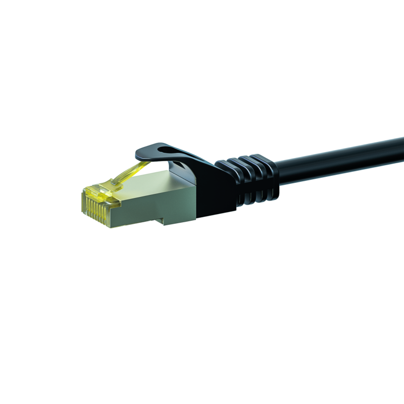 Cable de conexión Cat7 S/FTP (PIMF) de 20 m, color negro