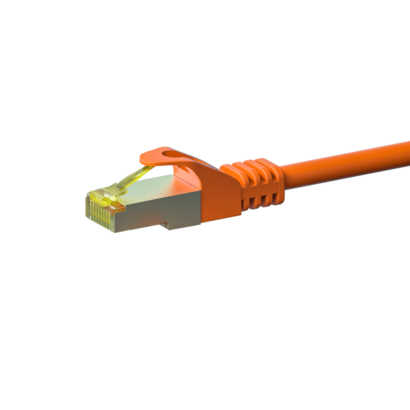Cable de conexión Cat7 S/FTP (PIMF) de 50 m, color naranja