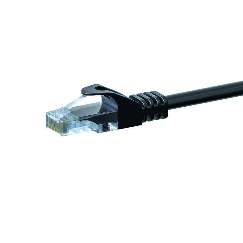Cable de conexión UTP CAT5e de 0,25 m, negro - CCA