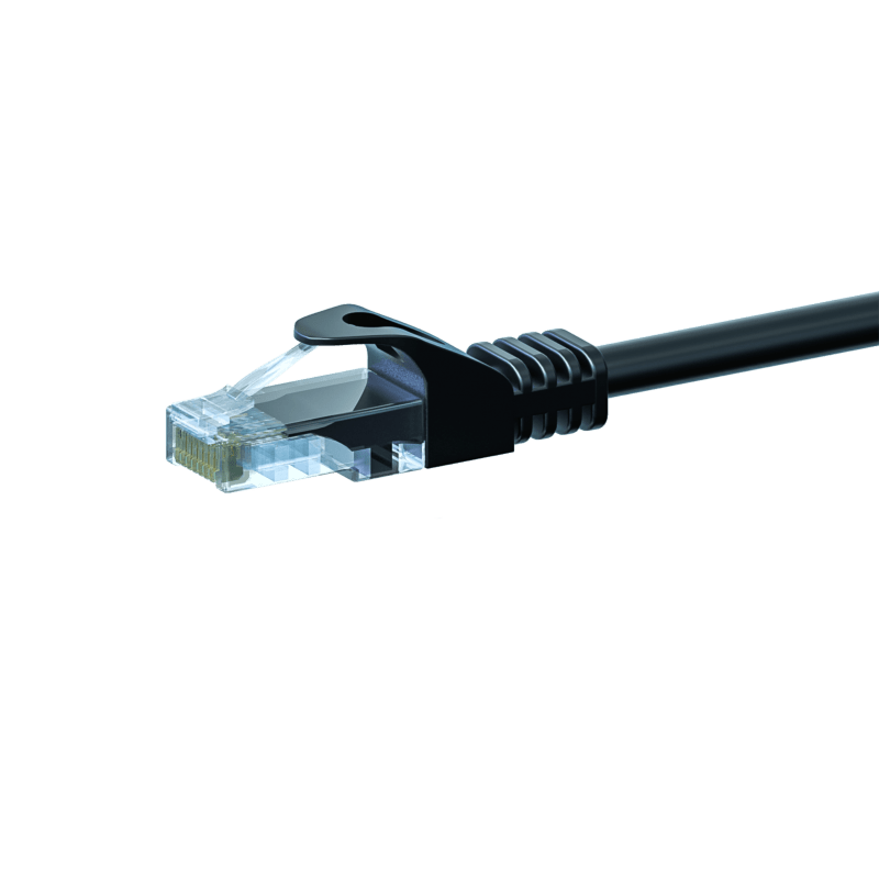Cable de conexión UTP CAT5e de 1 m, negro - CCA