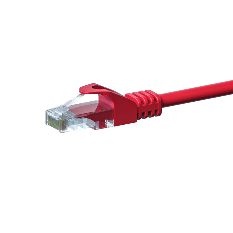Cable de conexión UTP CAT5e de 3 m, rojo - CCA