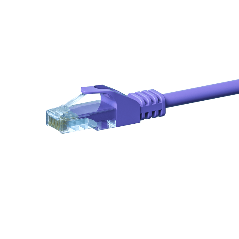 Cable de conexión UTP CAT5e de 0,25 m, color morado - CCA