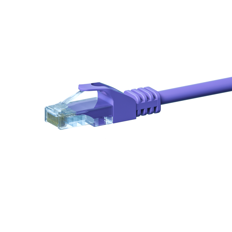 Cable de conexión UTP CAT5e de 1 m, color morado - CCA