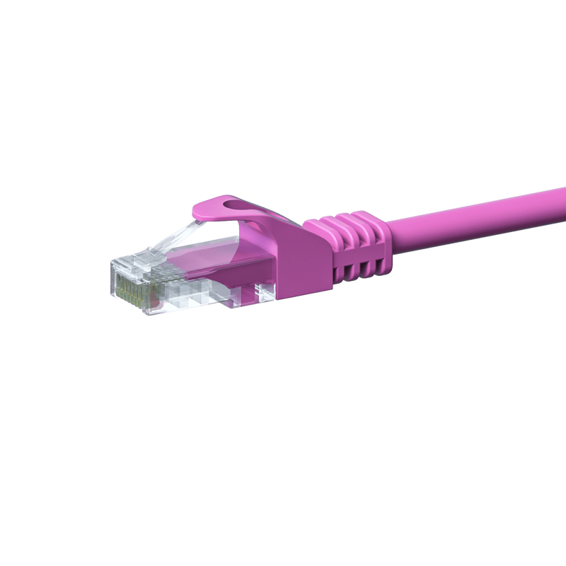 Cable de conexión UTP CAT5e de 7,50 m, color rosa - CCA