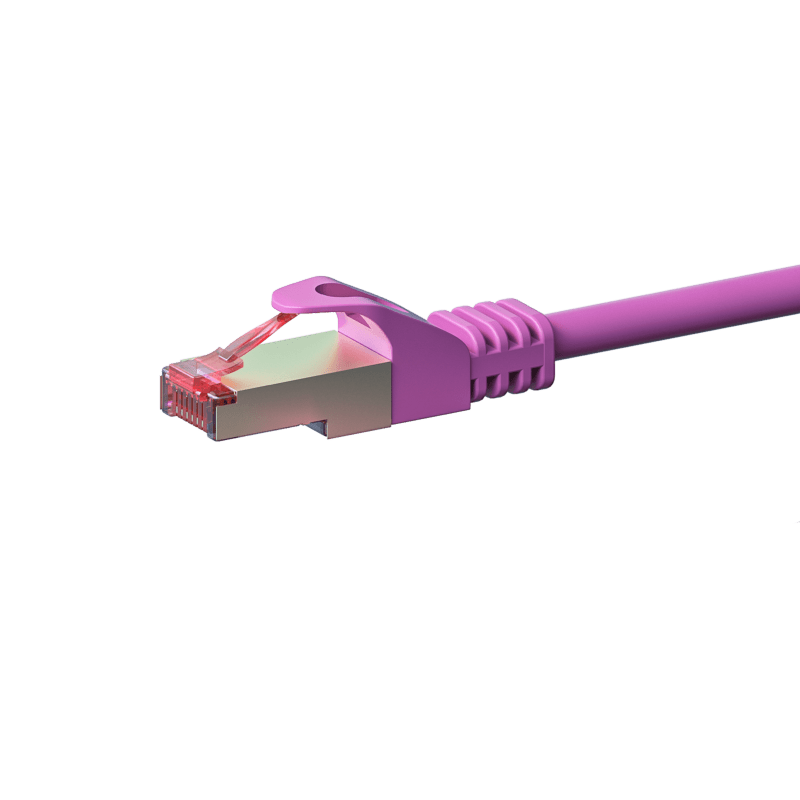 Cable de conexión CAT6 S/FTP (PIMF) de 3 m, color rosa
