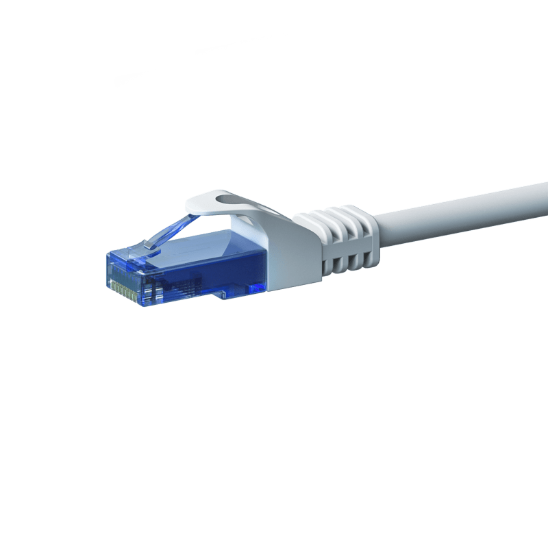 Cable de conexión UTP CAT6a de 10 m, blanco - 100 % cobre