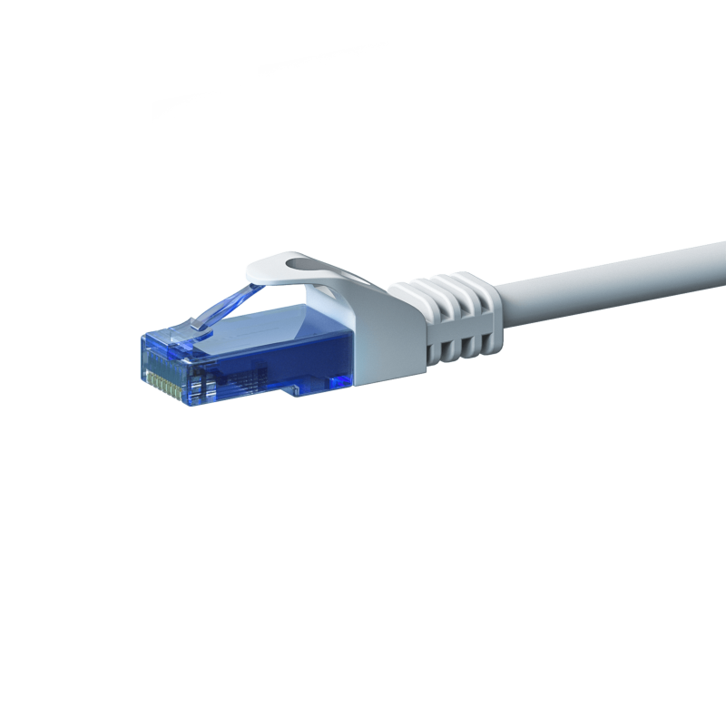 Cable de conexión UTP CAT6a de 50 m, blanco - 100 % cobre