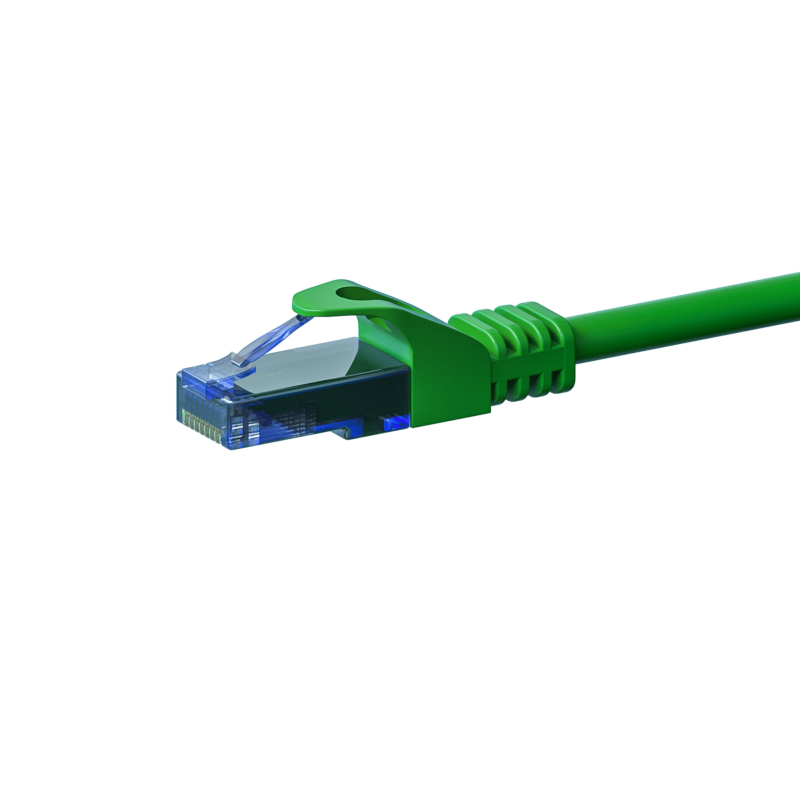 Cable de conexión UTP CAT6a de 1,50 m, color verde - 100 % cobre