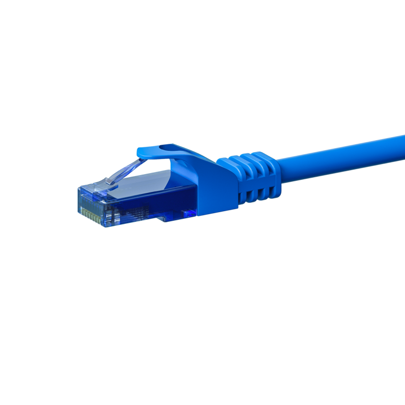 Cable de conexión UTP CAT6a de 1 m, azul - 100 % cobre