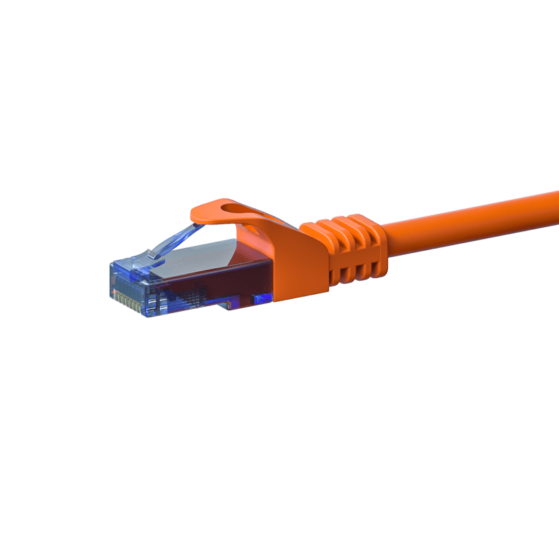 Cable de conexión UTP CAT6a de 50 m, color naranja - 100 % cobre