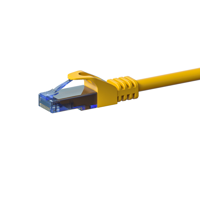 Cable de conexión UTP CAT6a de 1 m, color amarillo - 100 % cobre