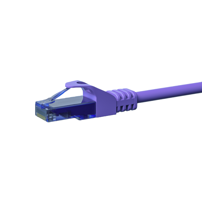 Cable de conexión UTP CAT6a de 20 m, color morado - 100 % cobre